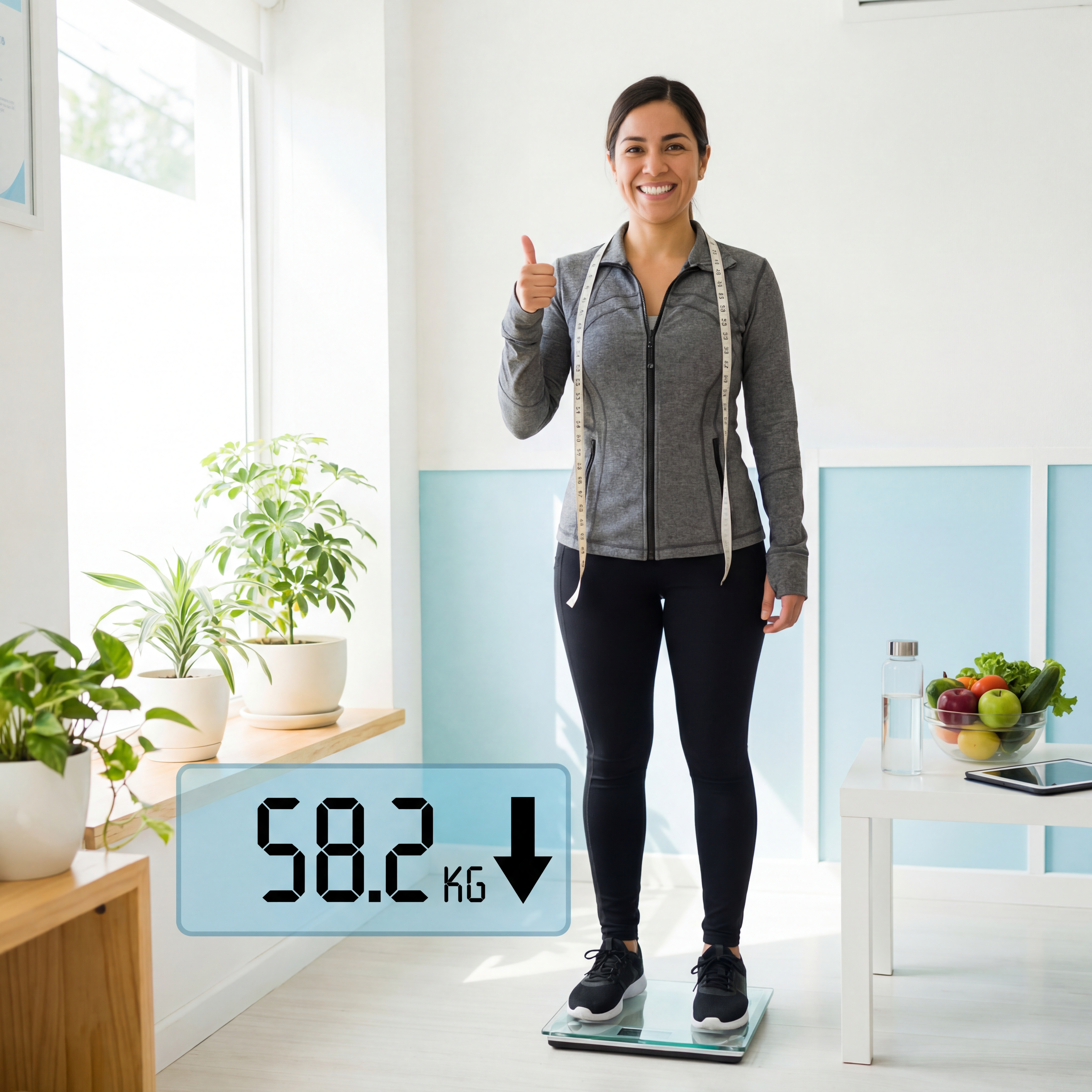 Ilustración de pérdida de peso efectiva