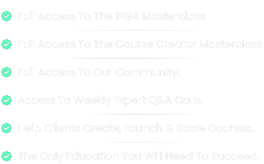 IPGA Masterclass Checkout