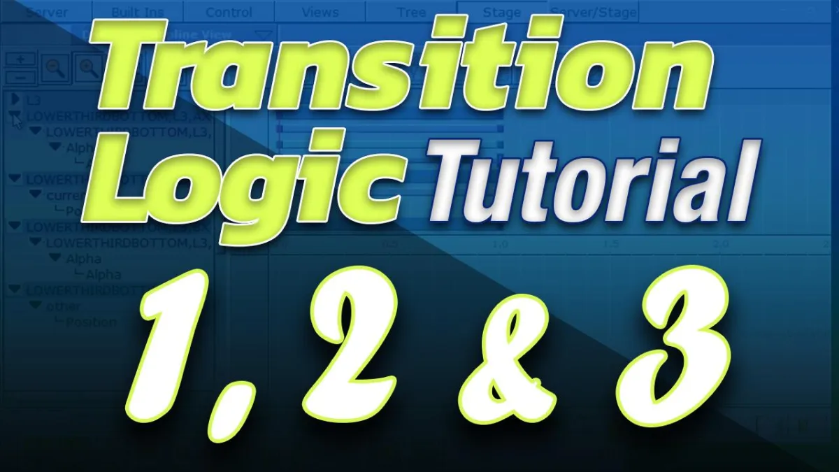 Vizrt Transition Logic Tutorial 1, 2 & 3