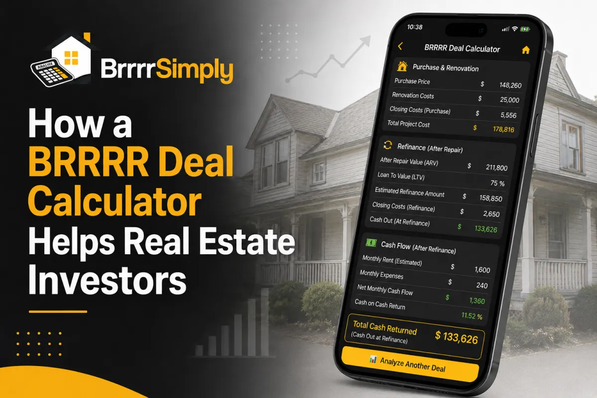 How a BRRRR Deal Calculator Helps Real Estate Investors