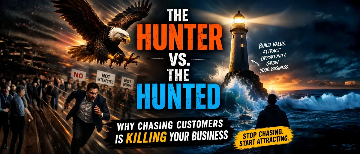 The Hunter vs. The Hunted: Why Chasing Customers Is Killing Your Business