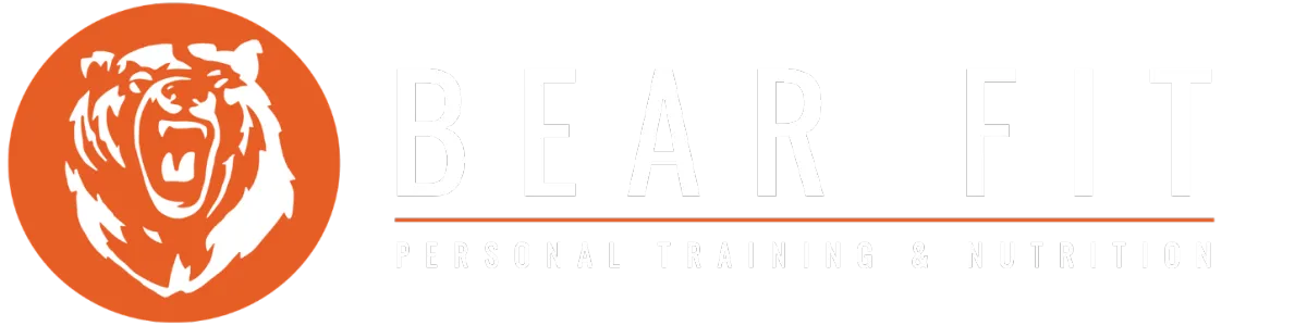 Bear Fit Personal Training & Nutrition logo featuring a roaring bear icon.