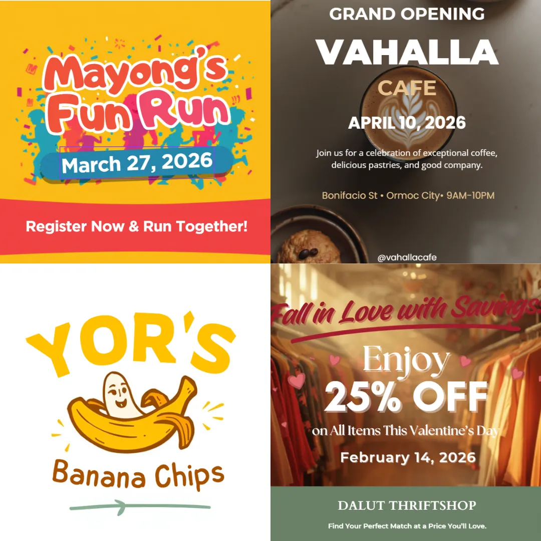 Grid of monochrome Canva social media post designs