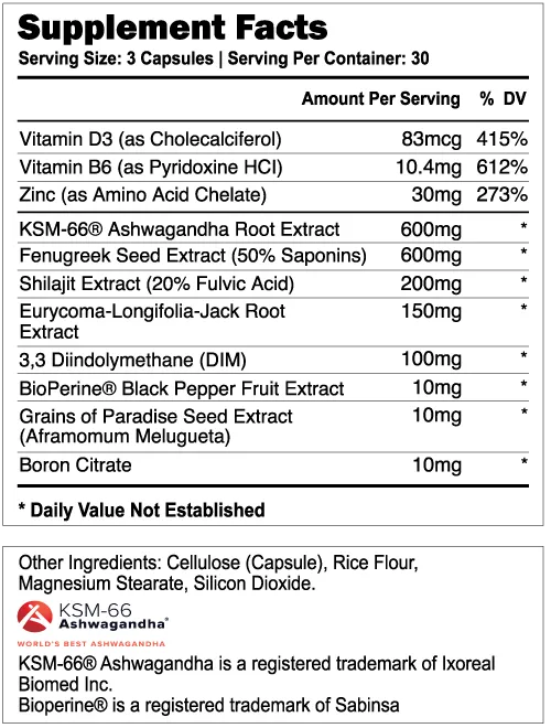 testform-x supplement facts