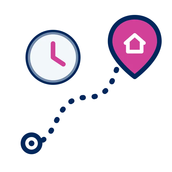Commute and location icon