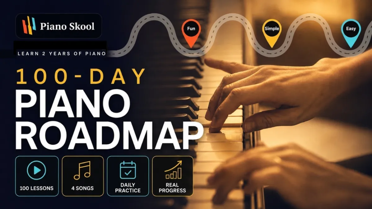 100-Day Piano Roadmap intermediate piano course for adults Step 2 of Piano Skool