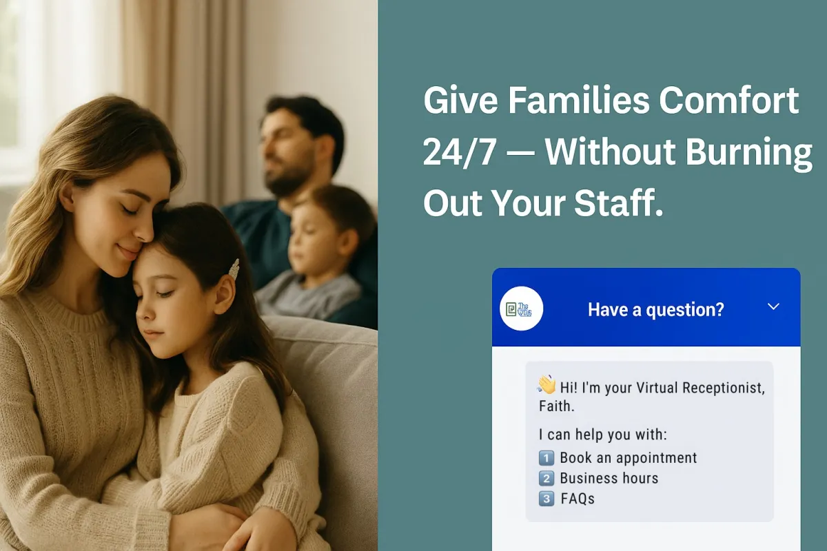 AI receptionist interface illustration