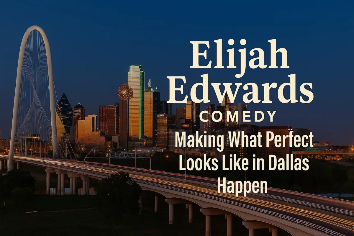 Dallas skyline with convention center backdrop for Elijah Edwards Conference Comedy Hypnosis