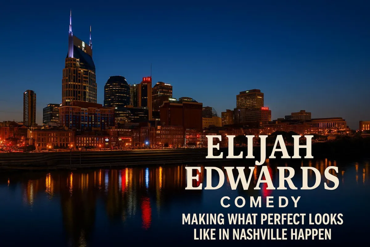 Elijah Edwards performing comedy hypnosis live in downtown Nashville