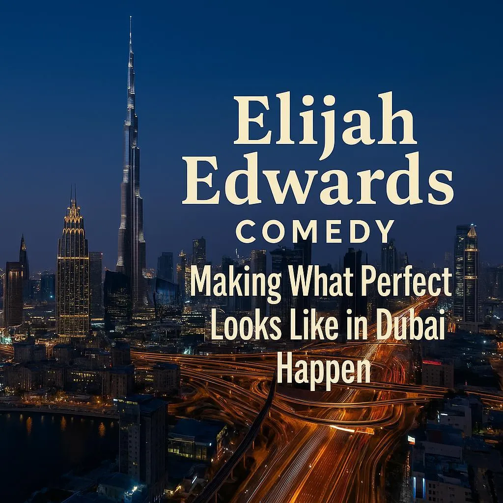 Elijah Edwards performing comedy hypnosis in Dubai, UAE for luxury expat and embassy events  