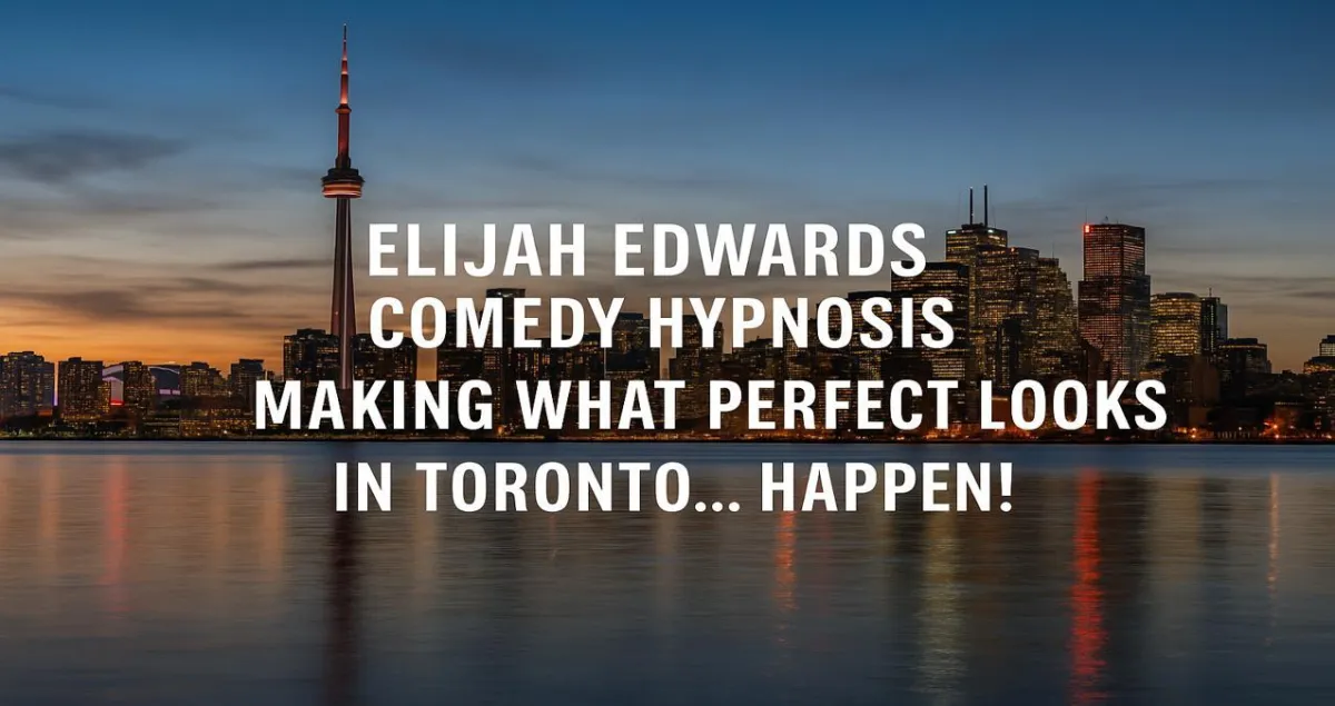 Toronto conference crowd cheering during Elijah Edwards’ clean comedy hypnosis set.