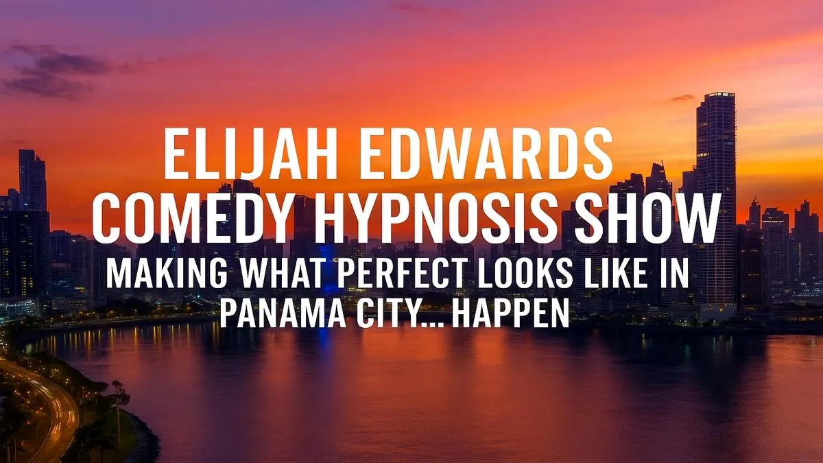 High-energy hero shot with brand overlay for Elijah Edwards’ Panama City corporate entertainment
