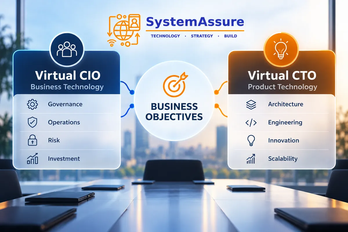 Virtual CIO vs Virtual CTO: Differences & When You Need Both