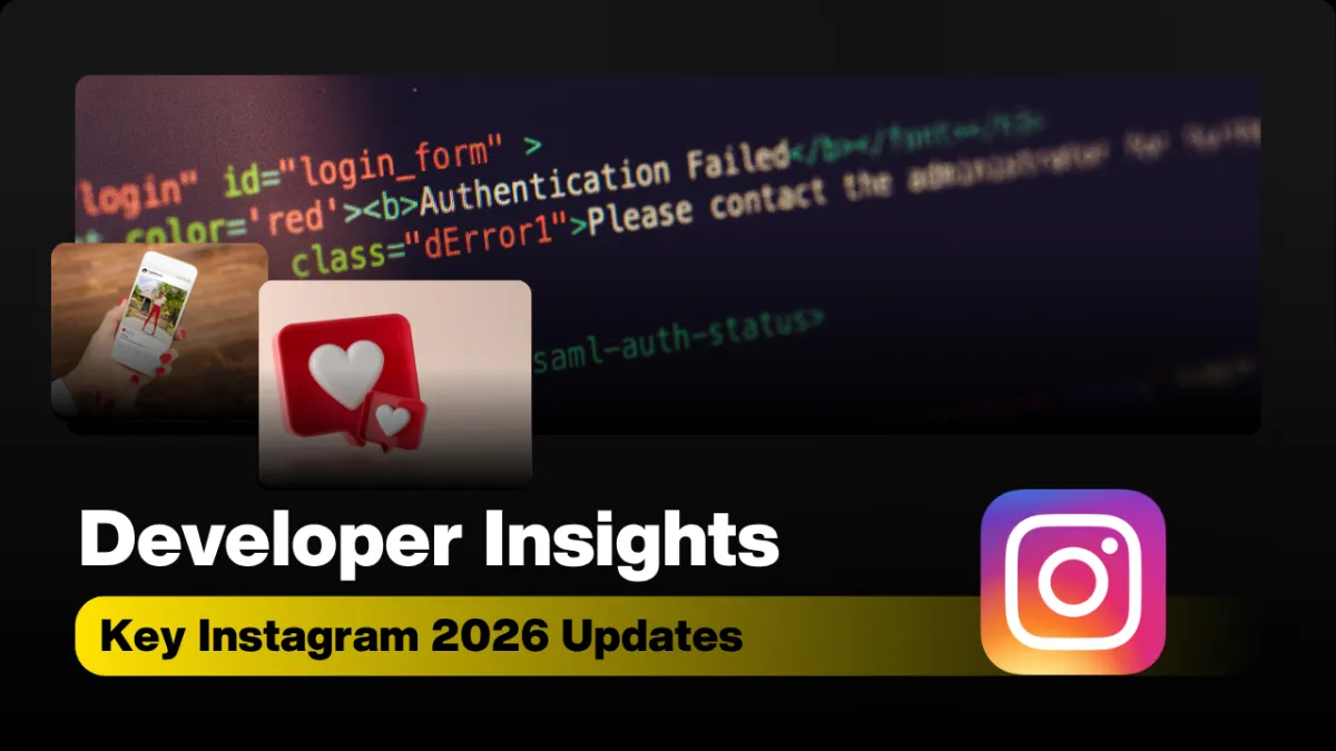 Professional workspace with monitor displaying Instagram updates