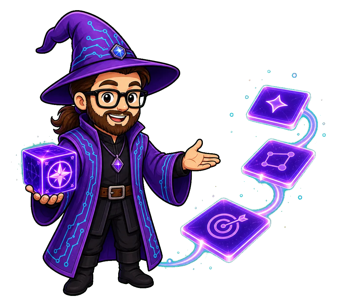 AI wizard helping choose a practical first step for AI adoption