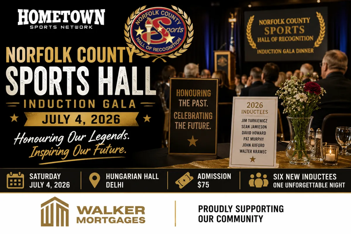 Norfolk County Sports Hall of Recognition Induction Gala at Hungarian Hall in Delhi