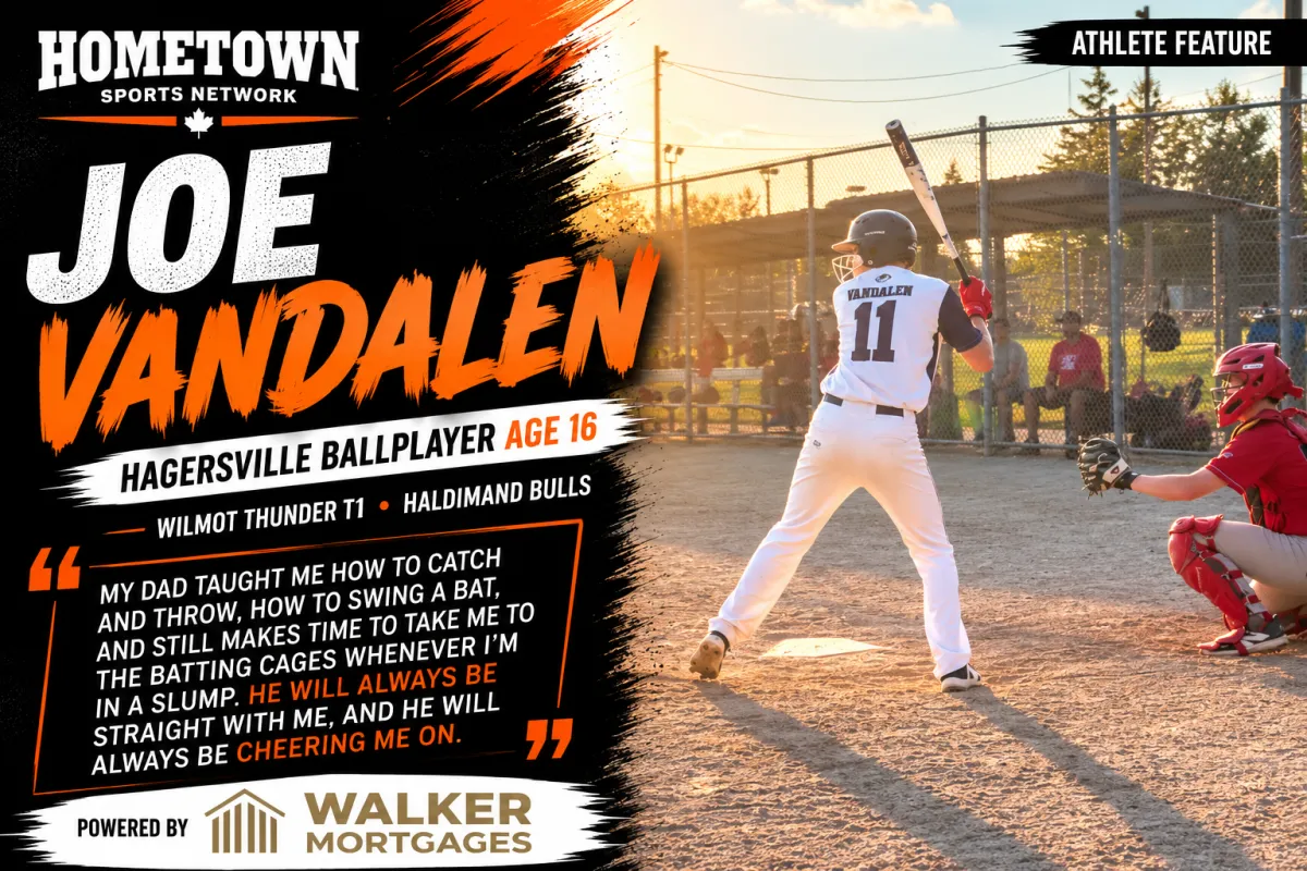 Joe VanDalen, Hagersville softball player, age 16