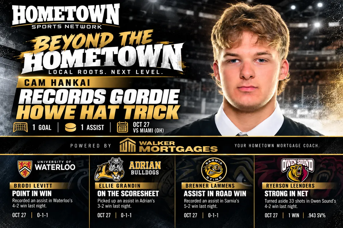Cam Hankai Gordie Howe Hat Trick!