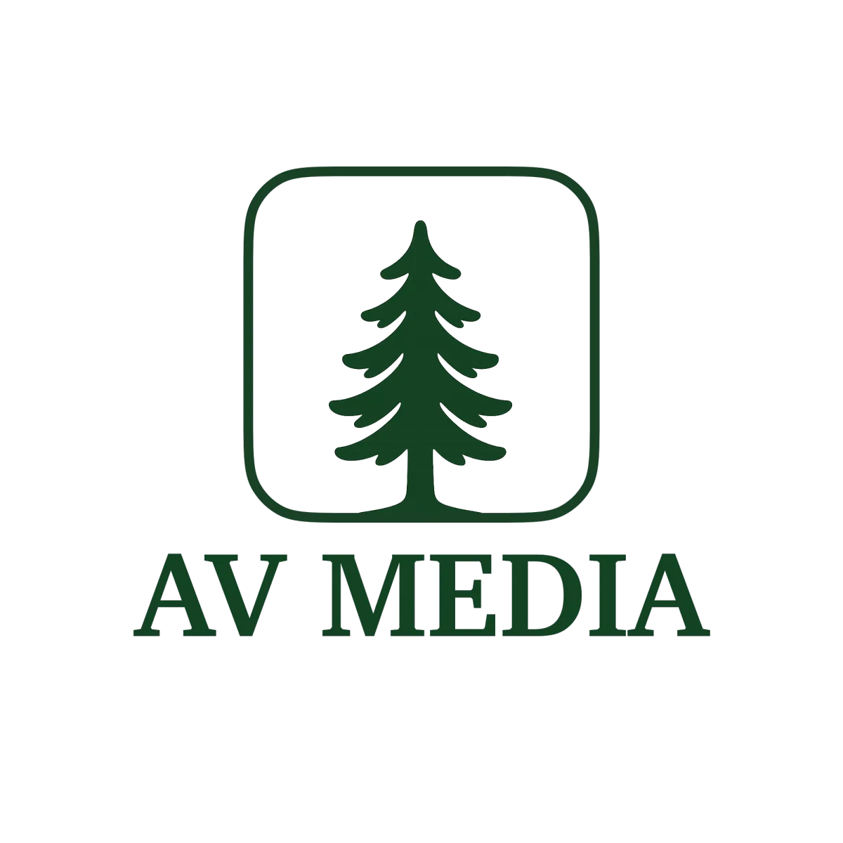 AV Media tree icon logo