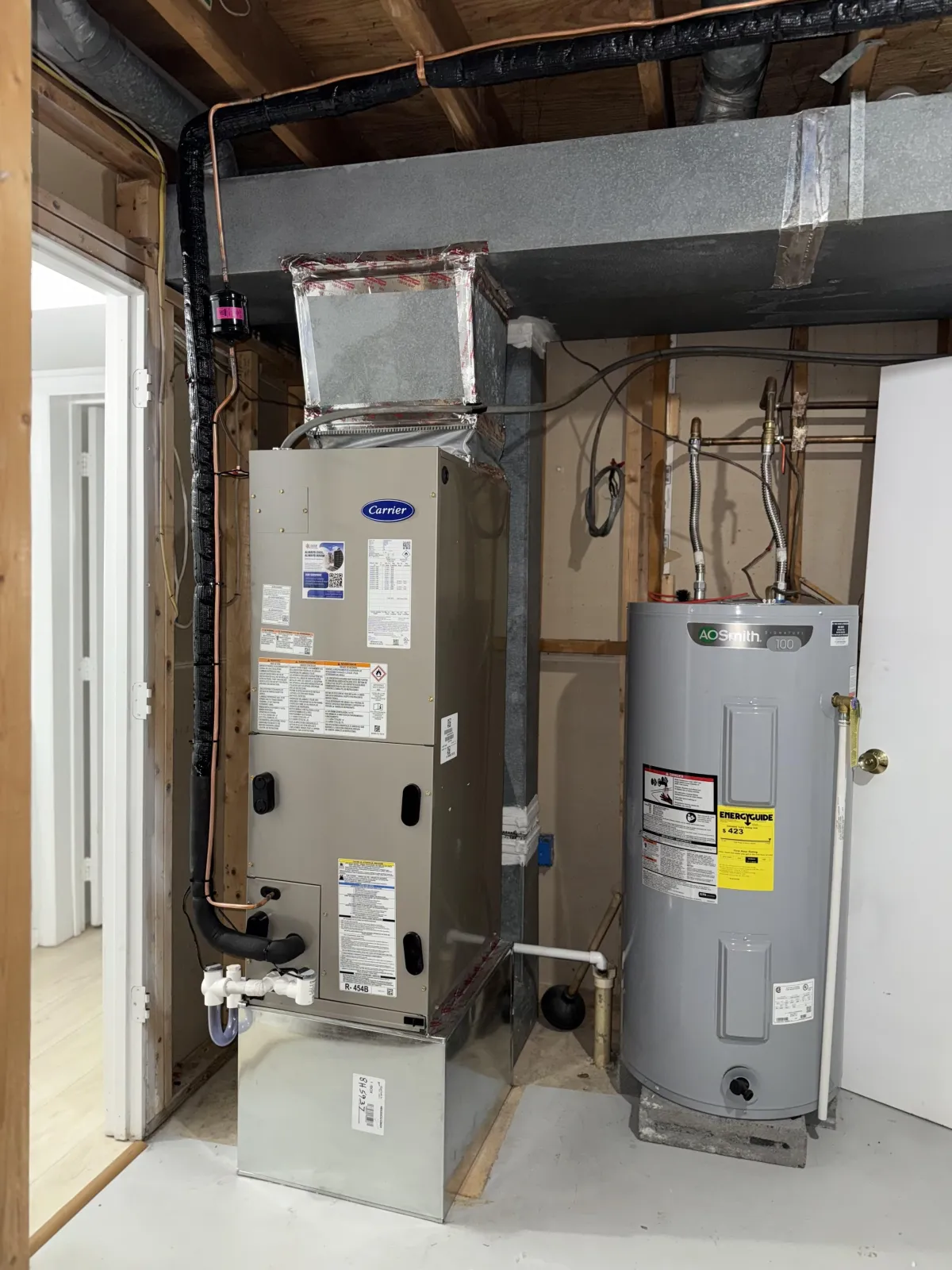 Professional HVAC installation and perfect routing configuration
