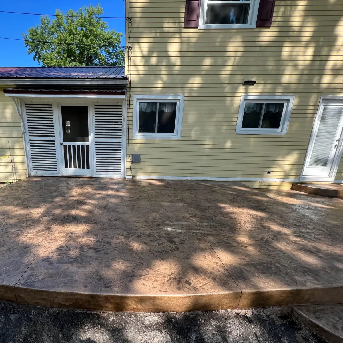 Erie Concrete builds and installs Patio.