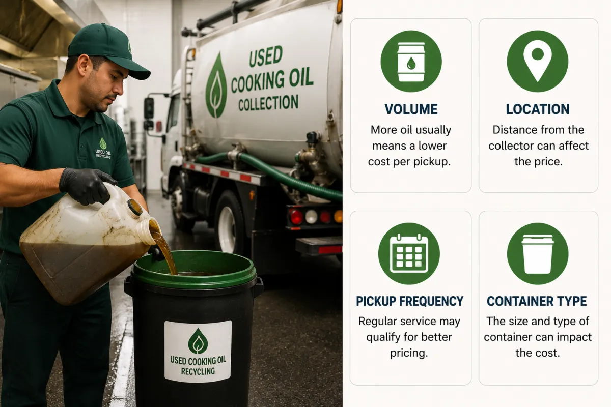 How Much Does Used Cooking Oil Collection Cost Per Pickup?