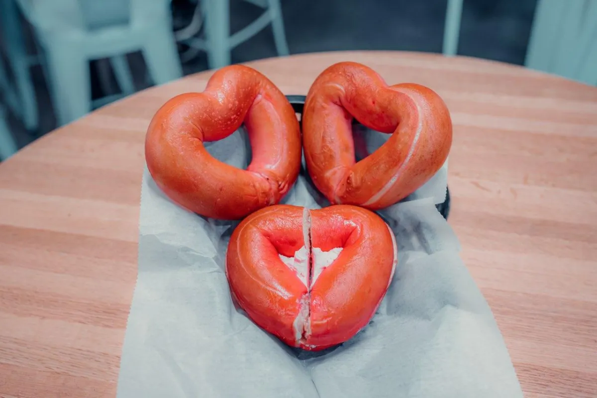 Salty Bagel Catering Heart Shaped Bagel Catering