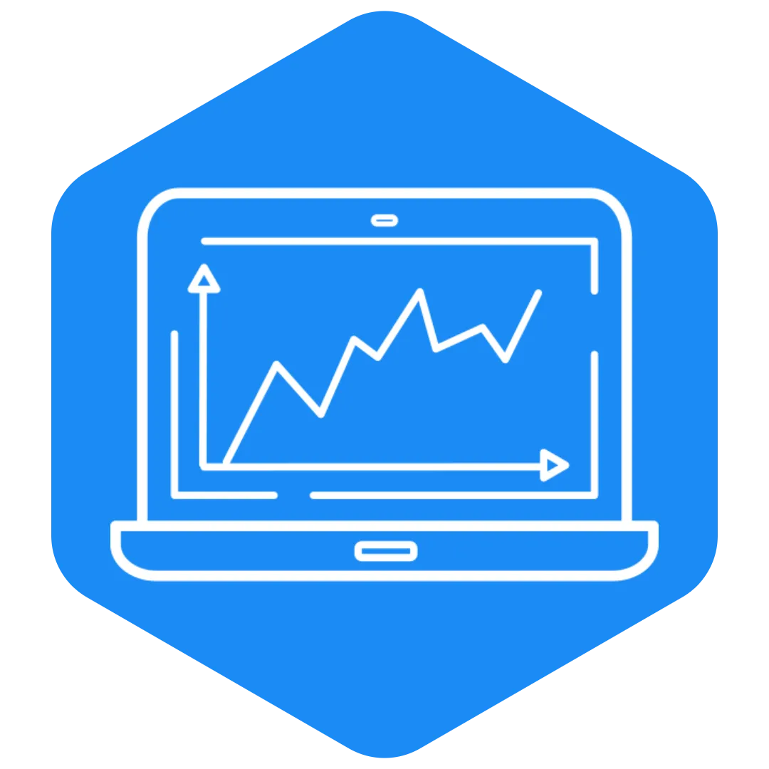 Laptop Showing An Upwards Trending Graph