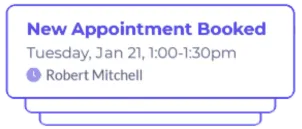 Booking notifcations