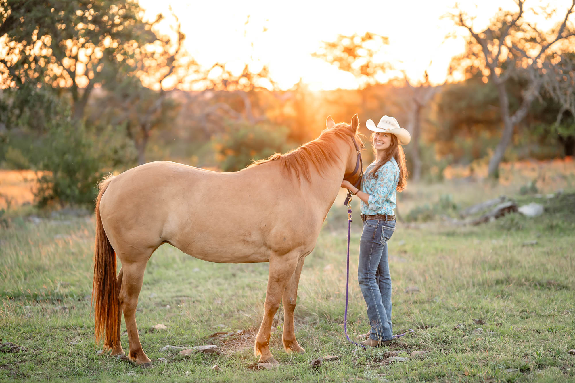 Ashley Koebke with a performance horse