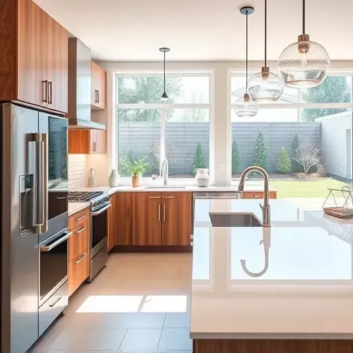 Recently renovated Olympus Cove, UT kitchen with quartz countertops, custom wood cabinets, stainless steel appliances, and natural light.