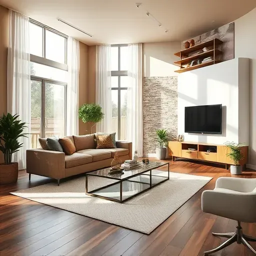 Contemporary Highland UT living room blending modern design with warmth, featuring stylish furniture and natural light.