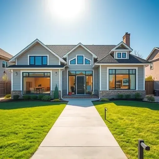 Beautiful renovated home addition in Herriman Utah with large windows lush greenery and a landscaped yard