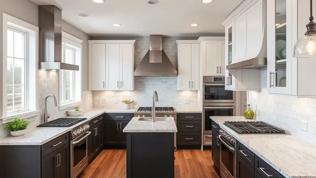 Renovated Salt Lake City kitchen with quartz countertops, stainless steel appliances, custom wood cabinetry, and mountain views.