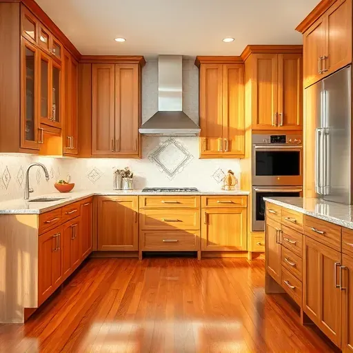 Beautiful finished kitchen cabinet upgrade with wooden cabinets, granite countertops, stainless steel appliances in Herriman Utah