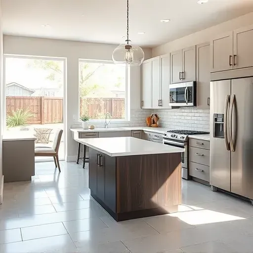 Remodeled kitchen in Herriman, UT features modern cabinetry, quartz countertops, and stainless steel appliances.