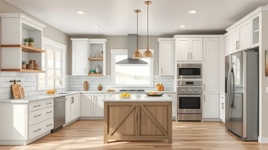 Renovated Farmington, UT kitchen with quartz counters, stainless steel appliances, warm wood cabinetry, mountain views.