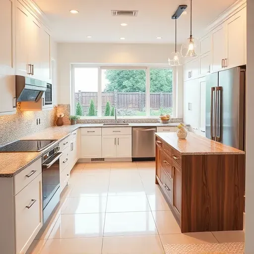 Renovated Herriman kitchen featuring granite countertops, stainless steel appliances, and spacious natural lighting.