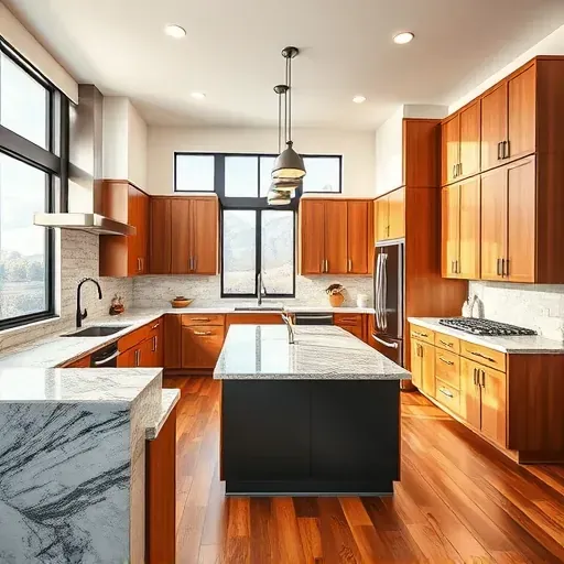 Beautiful renovated Daybreak, UT kitchen with modern wood cabinets, quartz countertops, sleek appliances, and bright, natural light.
