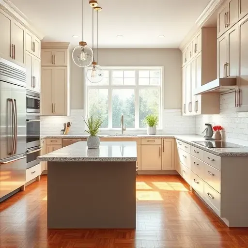 Renovated Herriman Utah kitchen with granite countertops stainless-steel appliances custom cabinetry island pendant lighting natural light hardwood floors herbs on windowsill