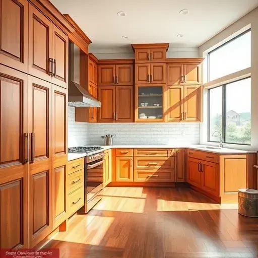 Custom handcrafted wooden kitchen cabinets in Herriman Utah with rich finish, elegant hardware, polished countertops, and modern appliances