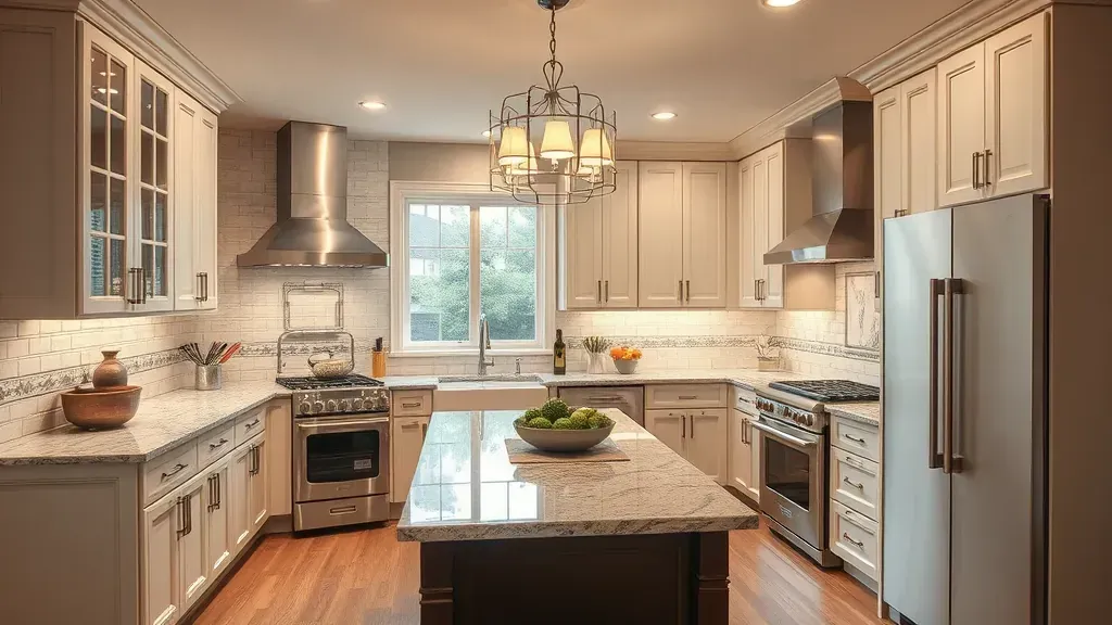 Renovated Murray, UT kitchen with warm wood cabinetry, stainless steel appliances, granite countertops, and a central island.