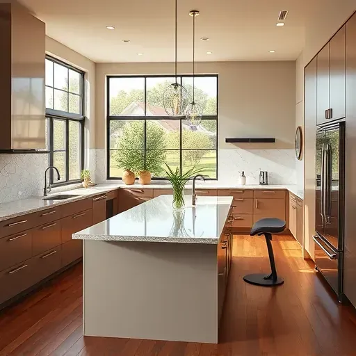 Beautifully remodeled kitchen in Upper Avenues, UT with sleek cabinetry, granite countertops, and modern appliances.