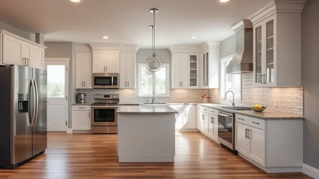 Remodeled Bountiful, UT kitchen with warm wood cabinets, stainless steel appliances, marble island, and scenic mountain views.