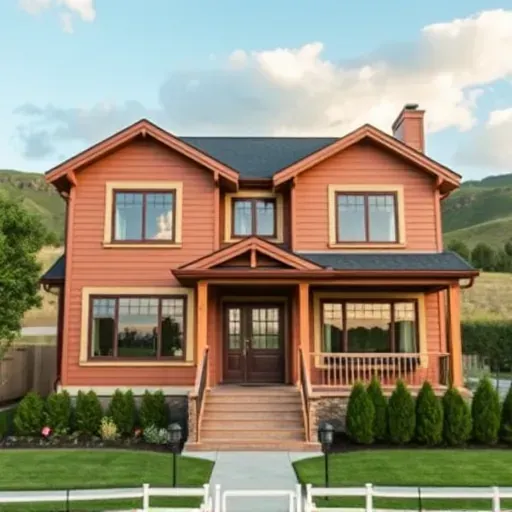 Home remodeling in Emigration Canyon UT featuring elegant wooden siding, energy-efficient windows, and a manicured yard.