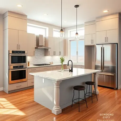 Recently remodeled Herriman Utah kitchen with modern cabinets stainless appliances granite island hardwood floors and natural light