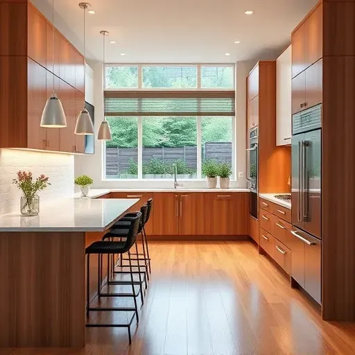 Recently remodeled Herriman, UT kitchen with modern wood cabinetry, quartz counters, stainless appliances, and natural light.