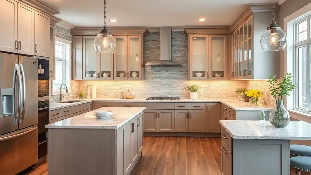 Remodeled West Jordan kitchen with matte modern cabinets, stainless steel appliances, quartz island, hardwood floors, and natural light.