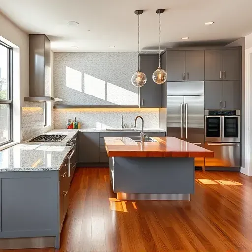 Kitchen remodel in Foothill Boulevard, UT features granite countertops, stainless steel appliances, and spacious layout.