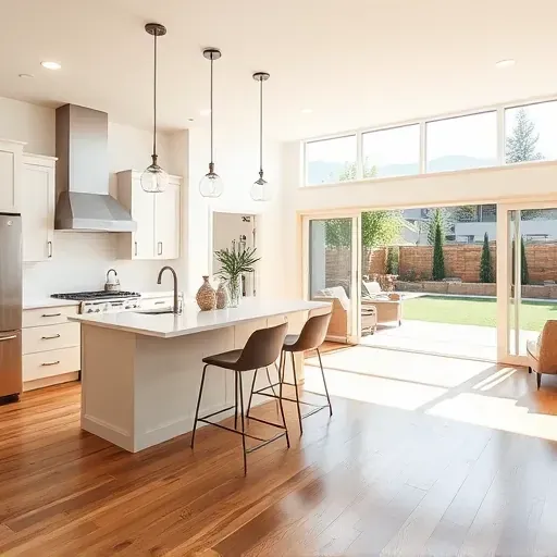 Home remodeling in Wasatch Hollow UT featuring an elegant kitchen, spacious living area, and lush landscaped backyard.